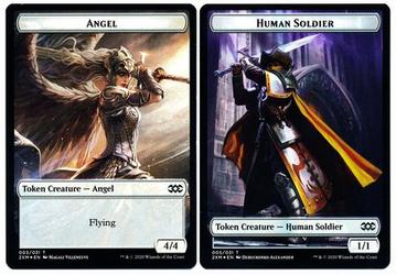 Angel // Human Soldier Double-sided Token - Foil